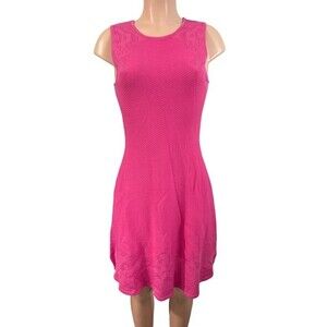 Yoana Baraschi Hot Pink Fit and Flare Sleeveless Dress Size‎ Medium